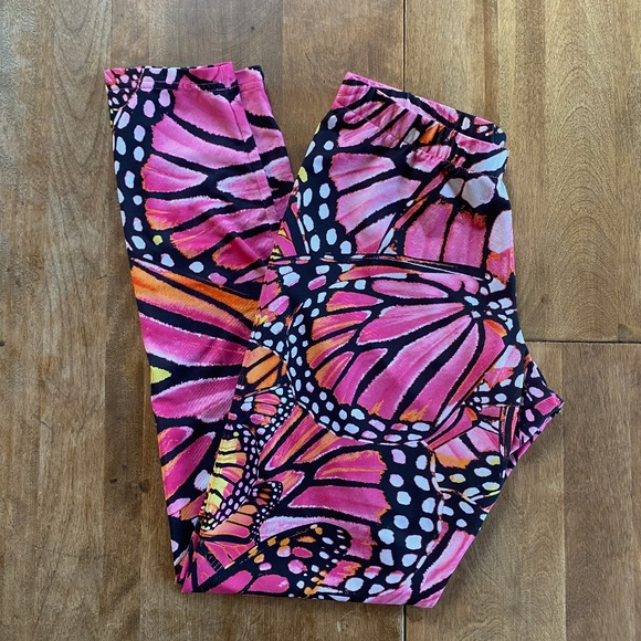 Adidas Butterly Print Leggings Size M - Picture 1 of 4